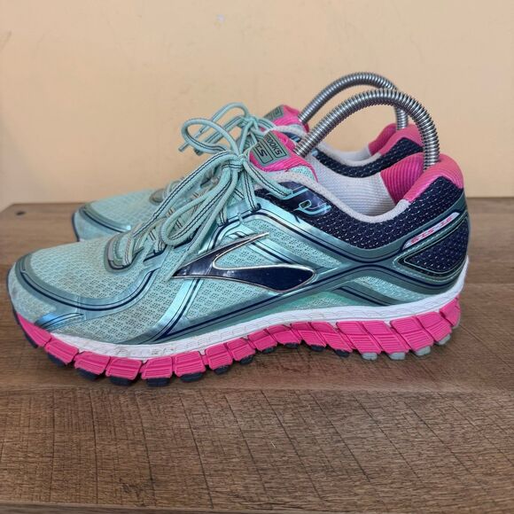 Brooks Shoes - Brooks Adrenaline GTS 16 Womens Sz 9.5 Shoes Road Running Pink Navy Teal